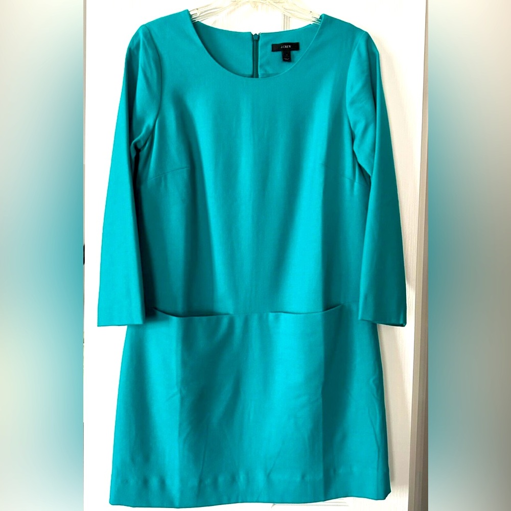 NWT J. Crew Teal Dress Size 10